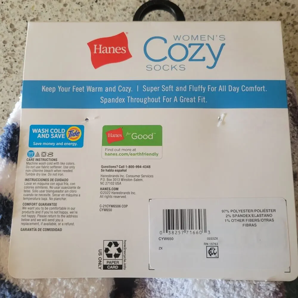 Hanes Womens Cozy Fuzzy No Show Super Soft Slipper Socks MultiColor✨️6pr✨️NEW